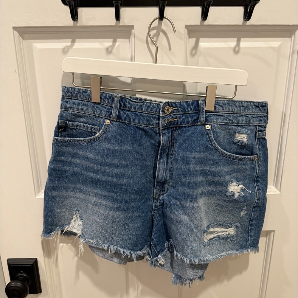 KanCan Blue Distressed Jean Shorts
